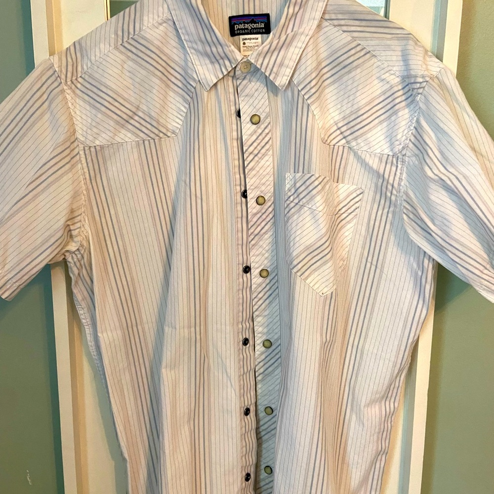 Casual Patagonia button up shirt sleeve